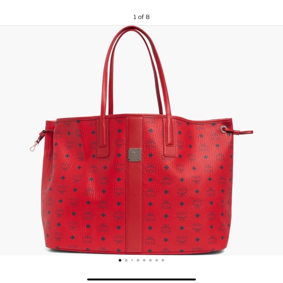 WANTED 👀👀👀NEW OR LIKE NEW CONDITION MCM LIZ SHOPPER REVERSIBLE TOTE BAG - Picture 3 of 7